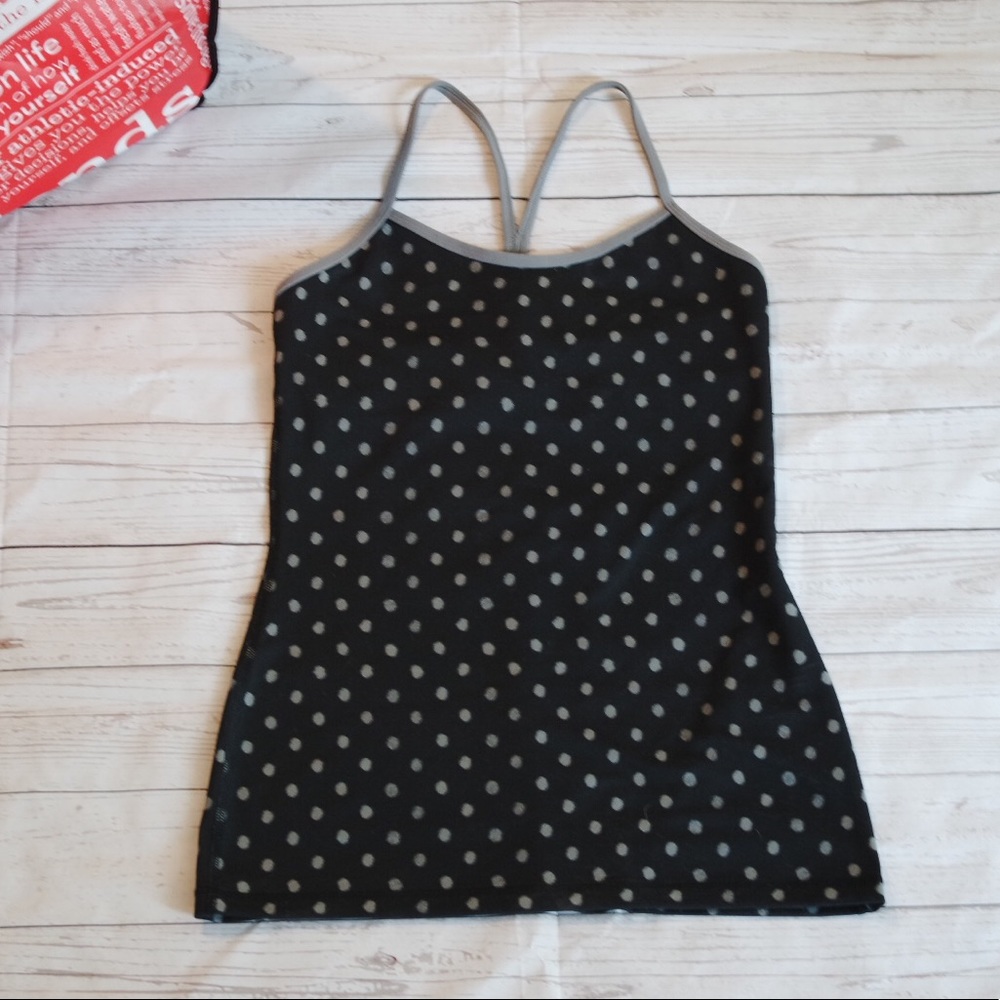 Lululemon Polka Dot Power Y tank, size 6